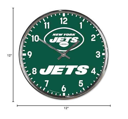 Wincraft New York Jets Chrome Wall Clock thumb #1