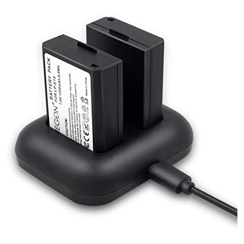 ENEGON Batería de Repuesto y Cargador para Canon EOS Cover