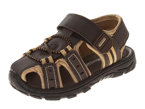 Rugged Bear Kids Boys Girls Closed-Toe Outdoor Sport Water Sandals - beach pool slide adjustable strap shoes athletic summer (Toddler/Little Kid/Big Kid)