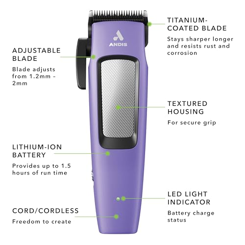 Andis 560017 Easy Clip Adjustable Blade Cordless Ii Dog Clipper thumb #3