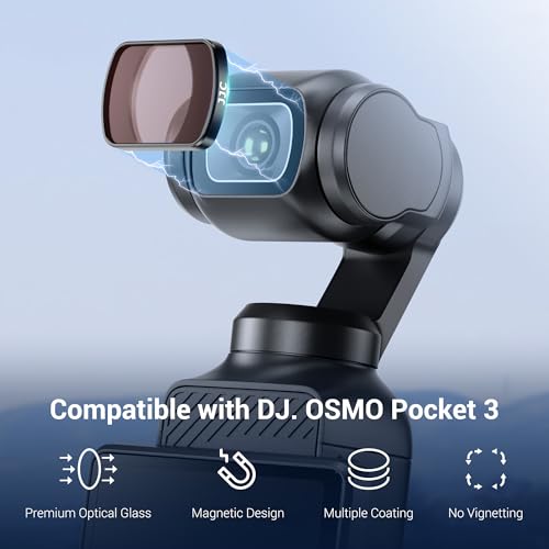 JJC 4 Pack Magnetic ND Black Diffusion 1/4 Filter Kit for DJI Osmo Pocket 3 - Image 2