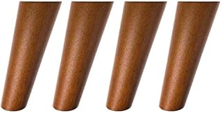 BIKANI Round Solid Wood Furniture Legs Sofa Replacement Legs Perfect for Mid-Century Modern/Great IKEA hack for Sofa, Couch, Bed, Coffee Table (6 Inches,Set of 4, Walnut Color)