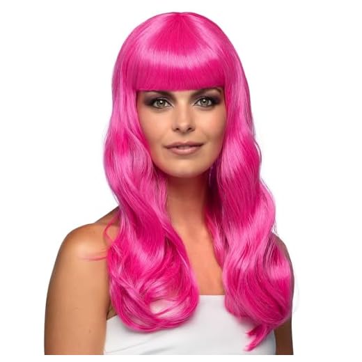Boland - Parrucca Chique, capelli sintetici lunghi e lisci con frangia, acconciatura, EM, Coppa del Mondo, accessorio, costume, accessori, festa a tema, carnevale