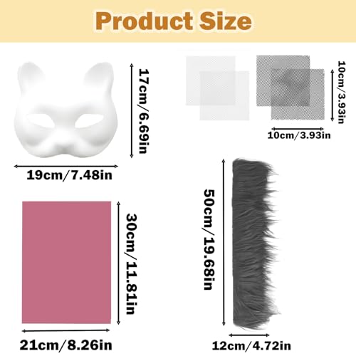 Masque Therian kit complet DIY avec ensemble de masque de chat