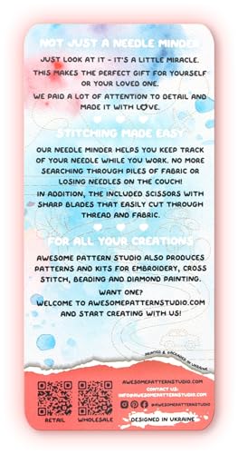 Image of Awesome Pattern Studio Needle Minder Set - San Francisco Magnetic Needle Minder + 2 Needle Threaders + Crane Scissors. Enamel Pin for Cross Stitch, Embroidery and Craft