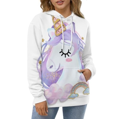 Hoody sweat-shirt licorne pull stylé pour soirée cocooning - 5