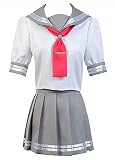 Love Live!Sunshine!Aqours Takami Chika Cosplay Costume Suit Dress Uniform (Women-XXL) White
