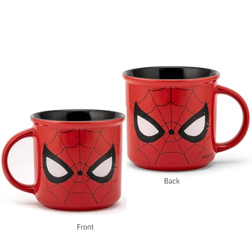 Image of Clay Craft Official Compatible with Marvel Spider-Man Face Print Mug | Premium Ceramic Coffee /Milk Mug, 400 ml | Superhero Gift for Kids & Adults | Microwave & Dishwasher Safe