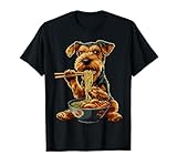 Airedale Terrier Fressnapf für japanische Nudeln T-Shirt