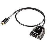 hdmi splitter 2 in 1 out test Sichere Signalübertragung: HDMI Weiche mit vergoldeten Steckern mit geringen Übergangswiderständen