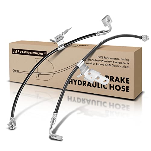 A-Premium Front Driver and Passenger Brake Hydraulic Hoses Compatible with Select Chrysler and Dodge Models - 300 2005-2010, Challenger 2009-2010, Charger 2006-2010, Magnum 2005-2008(Pack of 2)
