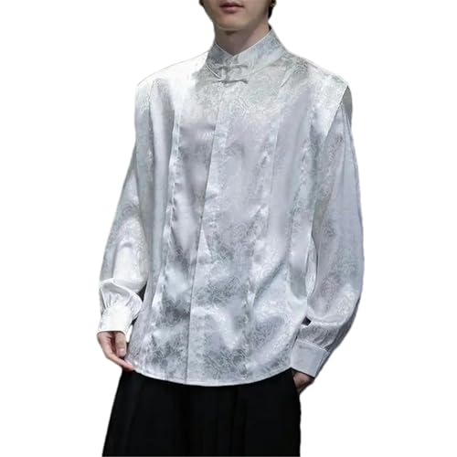 Chemises habillées homme streetwear col mandarin pour sorties et soirées urbaines