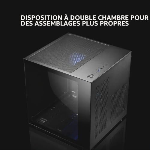 Boîtier PC Mars Gaming MC CUBE MicroATX ultracompact verre trempé ventilateur ARGB 120 mm - vue 7