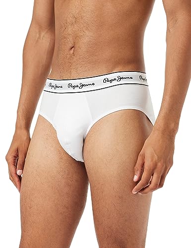 Pepe Jeans Briefs Pack de 3, Blanco, XL