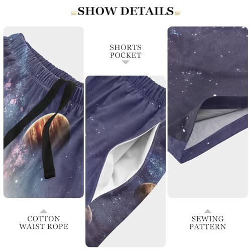 visesunny Men's Pajama Shorts Sleep Pants Summer Active Shorts Athletic Shorts for Men Elastic Shorts S-XXL 5