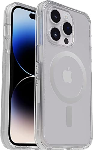 OtterBox iPhone 14 Pro (ONLY) Symmetry Series+ Case - Clear Ultra-Sleek Snaps to MagSafe Raised Edges Protect Camera & Screen