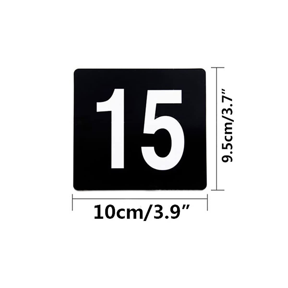Zestaw numerów stołów, Numerki stołów, zestaw 100 dwustronnych plastikowych cyfr 1-100, czarne, 95 x 100 mm