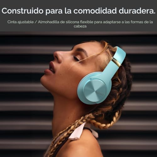 Cascos Bluetooth DOQAUS para PC y móviles con 90 horas de autonomía en casa o teletrabajo 2