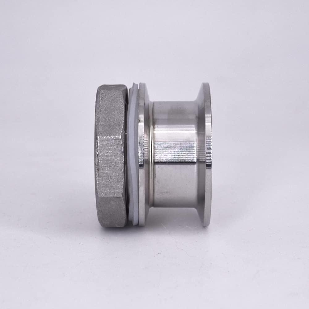 Doble Ferrule 1.5 "2" Tri Clamp 1-1/4 "1-1/2" BSP Tipón Sanitario Masculino Que acelera el Tanque de Agua de la Cabeza de los bultos 304 Acero Inoxidable Homebrew estricto