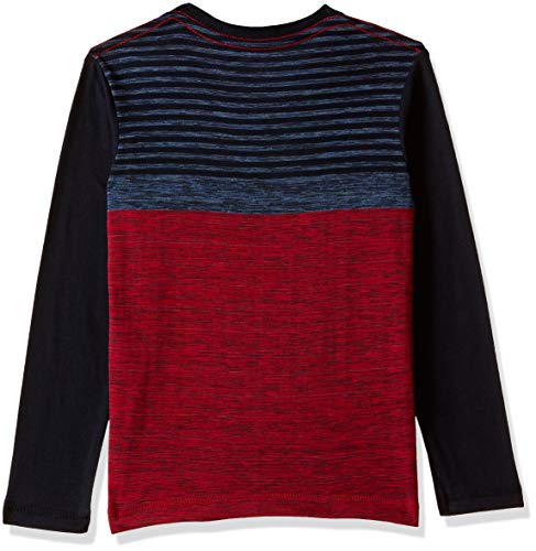 Image of Superman By Kidsville Plain Regular fit Boy T-Shirt (SP1FLT213 RED TEX Combo /Navy 13-14 Years)
