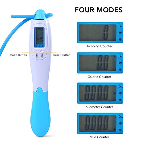 DECDEAL Corda de pular Corda de pular velocidade corda ajustável e corda de pular digital Contador d