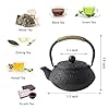 Hwagui - Chinese Cast Iron Teapot with Tea Infuser, Iron Tea Kettle Set, Benefit for Healthy(600ml/20oz) #5