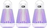 Zappify Zapper 2.0 3 Pack Portable Bug Zapper, Indoor & Outdoor, Cordless Rechargeable Mosquito Zapper, Hanging Hook, 1500V High Voltage, Trap for Fly, Insect, Mosquito & Bugs
