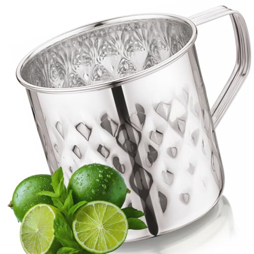 Mukti Premium Stainless Steel Deluxe Mug/Jug | Multipurpose for Water, Milk, Butter Milk,Oil and Useful for Kitchen/Outdoor |Durable and Silver Classic Finish (Deluxe Krystal, 500 ML) (B09MM8WKZB) Amazon Price History, Amazon Price Tracker