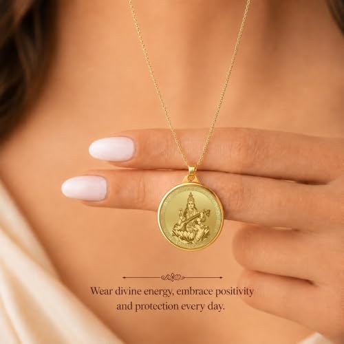 Image of DIVINITI 24K Gold Plated Double-Sided Religious Pendant with Premium Gift Box, Spiritual Locket for Men & Women, Devotional Jewellery for Gifting & Everyday Wear