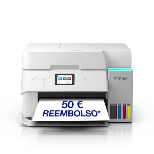 Epson EcoTank ET-4956 Impresora de Depósito de Tinta - Wi-Fi, Ethernet, ADF, A4, 3 Años de Tinta Incluida