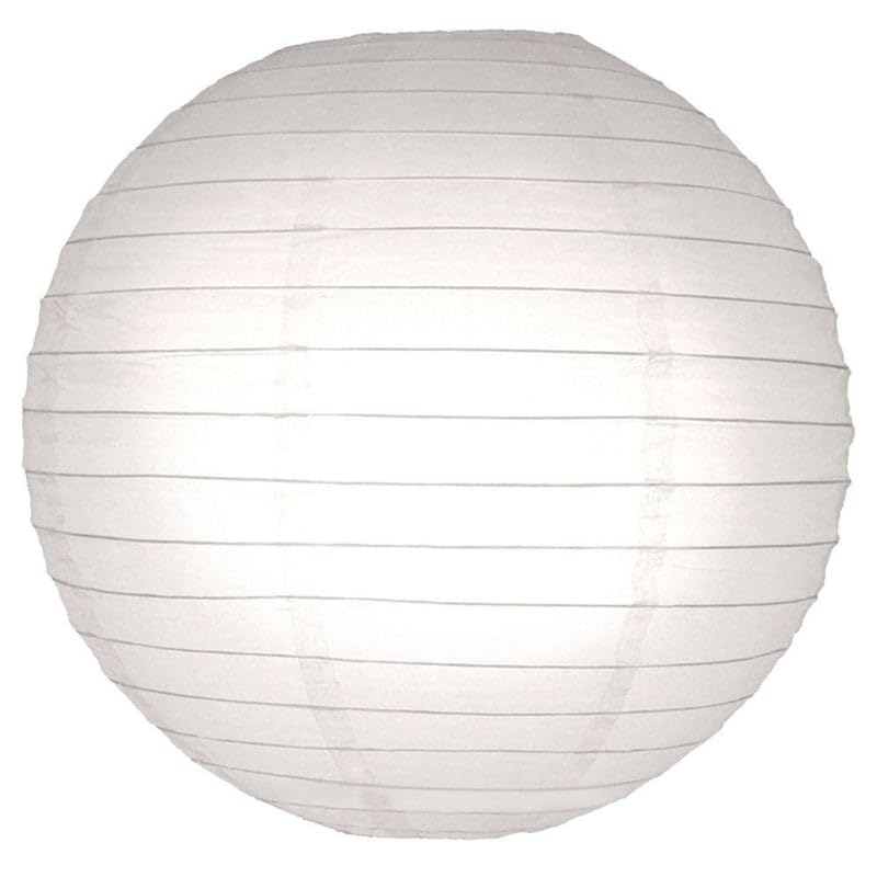 5 x Lampion schwer entflammbar weiß 120 cm