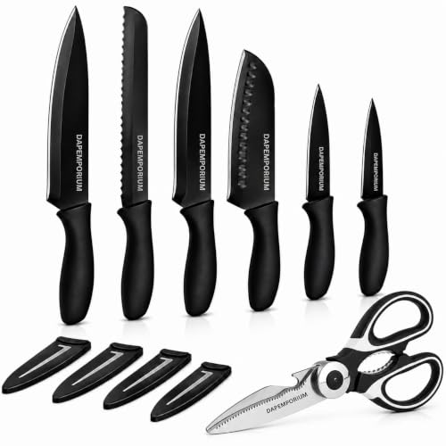 Image of 6 Pcs Kitchen Knife Set with Scissor (7 Psc Set)