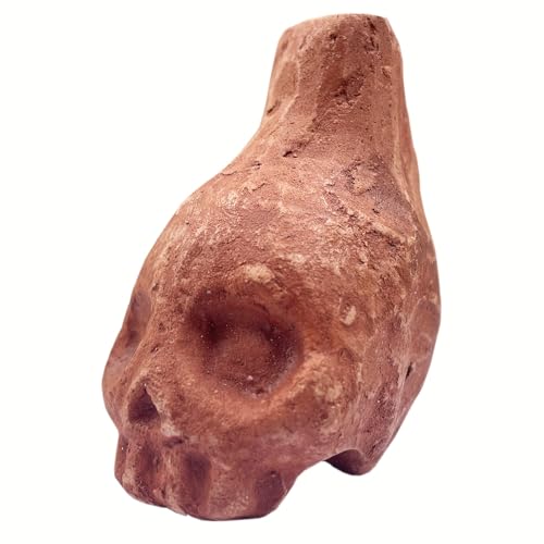 Aztec Death Whistle, Up To125+ Decibels Loud Real Screaming Silbato Azteca Death Whistles Loudest Authentic Human Ehecachichtli Sounding Screams Aztec War Whistle Halloween Costumes Gift (Ceramic)