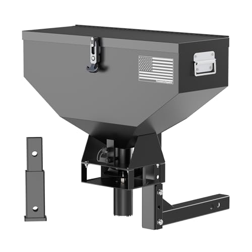 RogueArm ATV Seed Spreader Adjustable 200lb All Season Spreader for Salt Grass Seed Fertilizer Deer Feeder