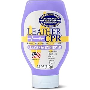 Leather CPR Cleaner & Conditioner 18oz – Cleans, Conditions, Restores & Protects Leather Furniture, Handbags, Car Seats, Interior, Jackets, Boots, Purses, Shoes, Couch, Saddles, Tack & More