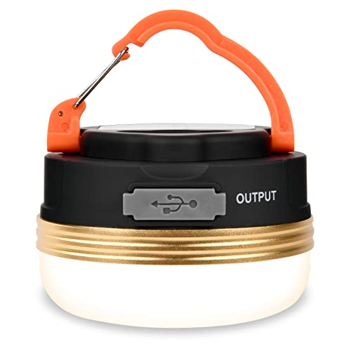 Flintronic Lampa kempingowa Led z akumulatorem, 4 tryby, USB, SOS, magnetyczna podstawa i haczyk, wodoodporna IP43, do użytku na zewnątrz, wędrówki, wędkarstwo, przerwy w dostawie prądu (1 szt.)