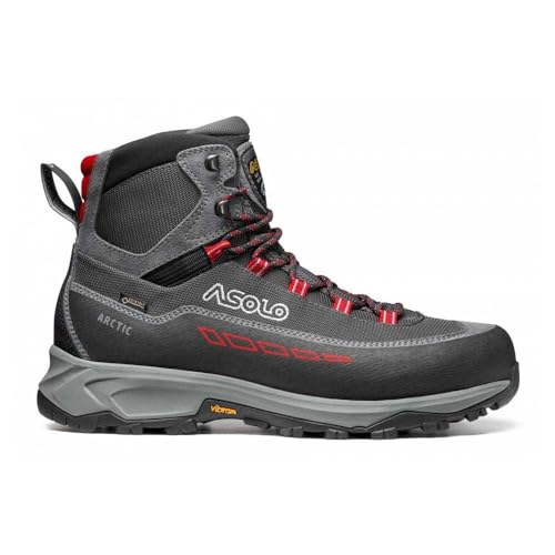 Asolo Arctic GV, Stivali da scalate Uomo, Grey/Gunmetal/Red, 43 2/3 EU