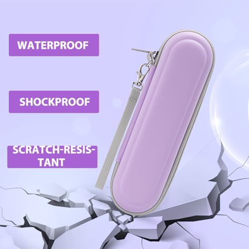 Image of Toothbrush Travel Case for Oral B /Oral-B Pro 1000 1500 5000 7000 & Philips Sonicare 4100 1100 5300 5100 6100 /iO Electric Toothbrush, Hard Protective Storage Bag, Light Purple, Hard Travel