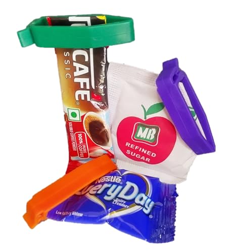 Image of 45 Pcs Multipurpose Mini Seal Clips for Small Food Bags, Small Snack Packets, All types of Sachets to Keep Bag Content Fresh and Intact. Packed in a Reusable Plastic Box (Multi Color)