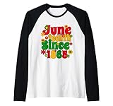 colorato juneteenth black history american african maglia con maniche raglan