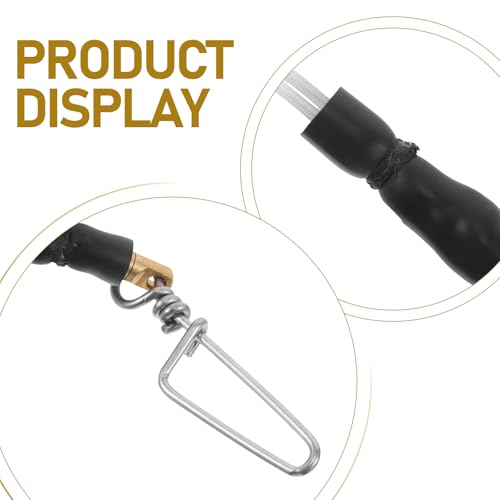 Corde pour la pêche sous-marine noire avec mousqueton pivotant et queue de cochon (lot de 2) - 3