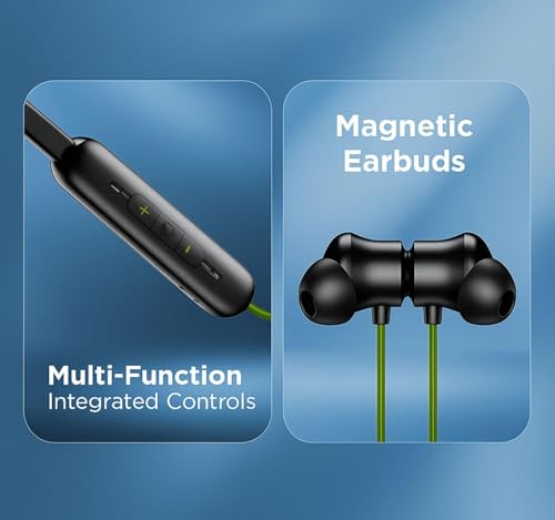 Image of Original for OnePlus Wireless Neckband Z2 ANC - Precision ANC Tuning, Upgraded Bass Signature, Clear Voice Isolation & Quick Type-C Charging (Green)