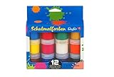 Schulmalfarbe Läufer 87122 Schulmalfarbe, Malfertig, deckend, Set 12 x 20 ml, sehr hohe Deckkraft, Mischbar, Wasserverdünnbar, EN 71 Zertifiziert, 12 Farben sortiert