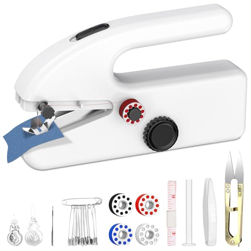 Onherm Handnähmaschine Tragbare Elektrische, Mini Nähmaschine 2...