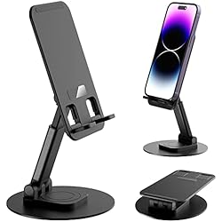 Pie Para Celular Filmar PZOZ Soporte para teléfono para escritorio, iPhone móvil Soporte para teléfono celular para filmar (negro)