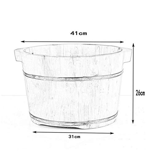 Cubo de baño de pies de madera para remojo miniatura 2