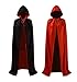 MAKFORT Umhang Schwarz Rot Doppelseitig Mit Kapuze Umhang Erwachsener Für Cosplay Halloween Kostüm Ort mit günstig Kaufen-MAKFORT Umhang Schwarz Rot Doppelseitig Mit Kapuze Umhang Erwachsener Für Cosplay Halloween Kostüm