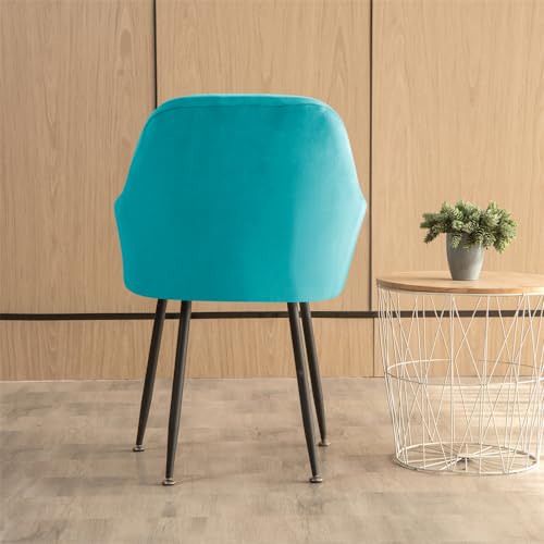 Housses de chaise à dossier en velours extensible et lavables