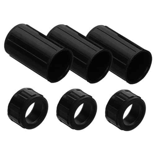 Levemolo 3-pack Flute Case Covers Intermediate Flute Instrument Sockets Protective Interface Sleeves Black Durable and Reusable