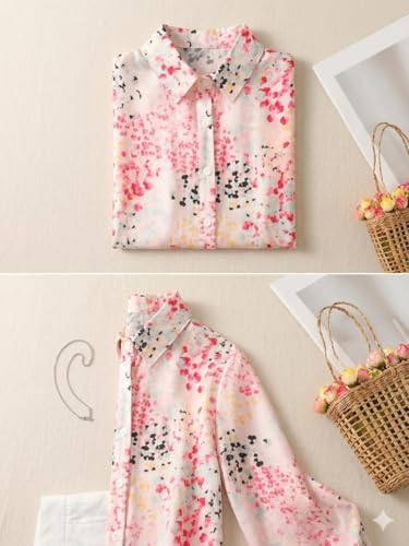 Image of URBAN OX Women's Casual Shirt - Stylish Printed Long Top for Women & Girls | Elegant Shirt for Women | Breathable Summer Tops for Women